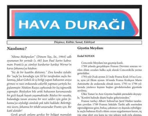 Hava Durağı’nın 28. Sayısı Yayımlandı