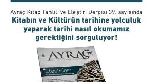 Eskimeyen Duyurular: Ayraç Kitap Dergisi 39. Sayısı Çıktı!